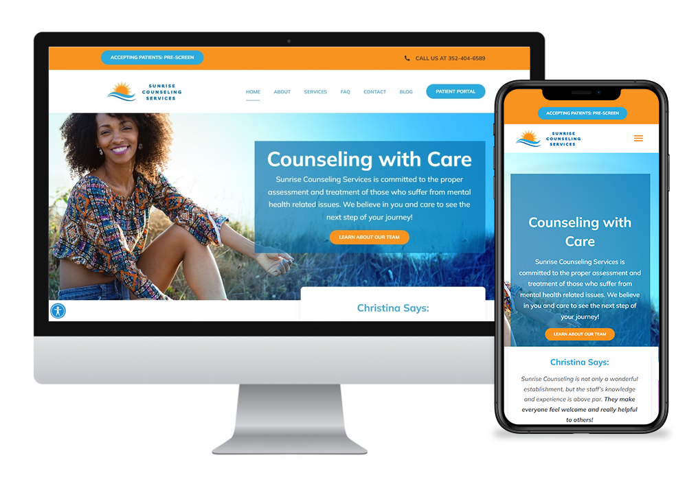 Sunrise Counseling Services website